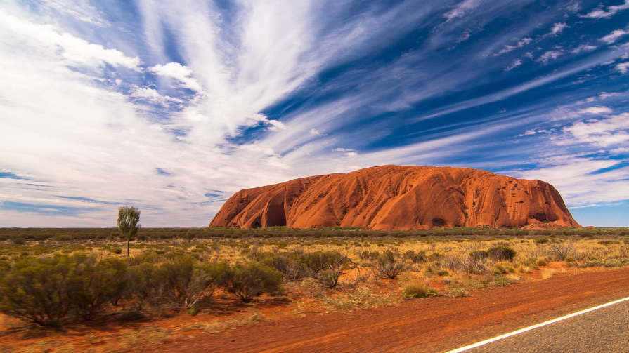 Uluru rock in Northern Territory, Australia