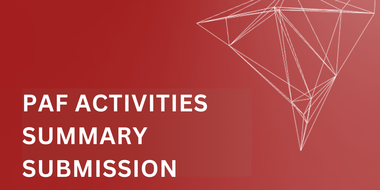 PAF ACTIVITIES SUMMARY SUBMISSION