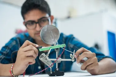 Mechanical engineering student at a co-op placement