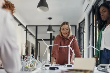 Students w wind turbines- Std Group Home