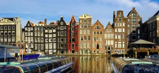 Tenements by the Canal in Amsterdam