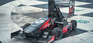 Completed Car at FSAE Michigan 2022 @ Michigan International Speedway