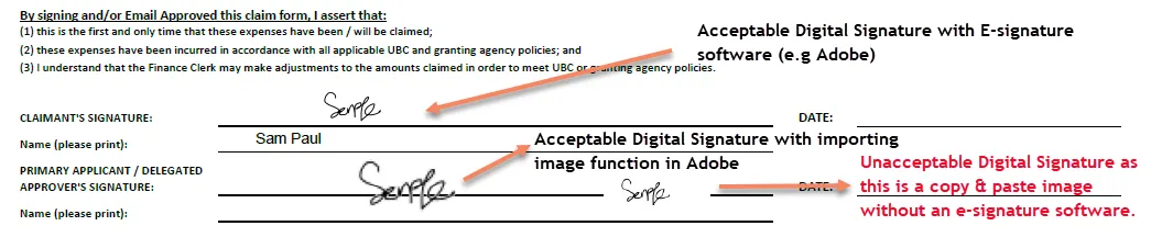 E-Signature Sample