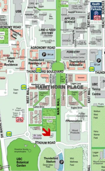 Map of UBC